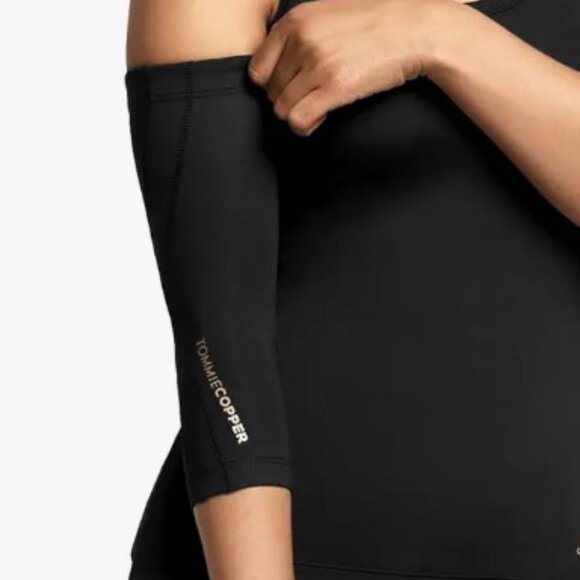 Tommie  Copper Set of 4 Vitality Elbow Sleeves Navy Blue Unisex XL New - Picture 1 of 6